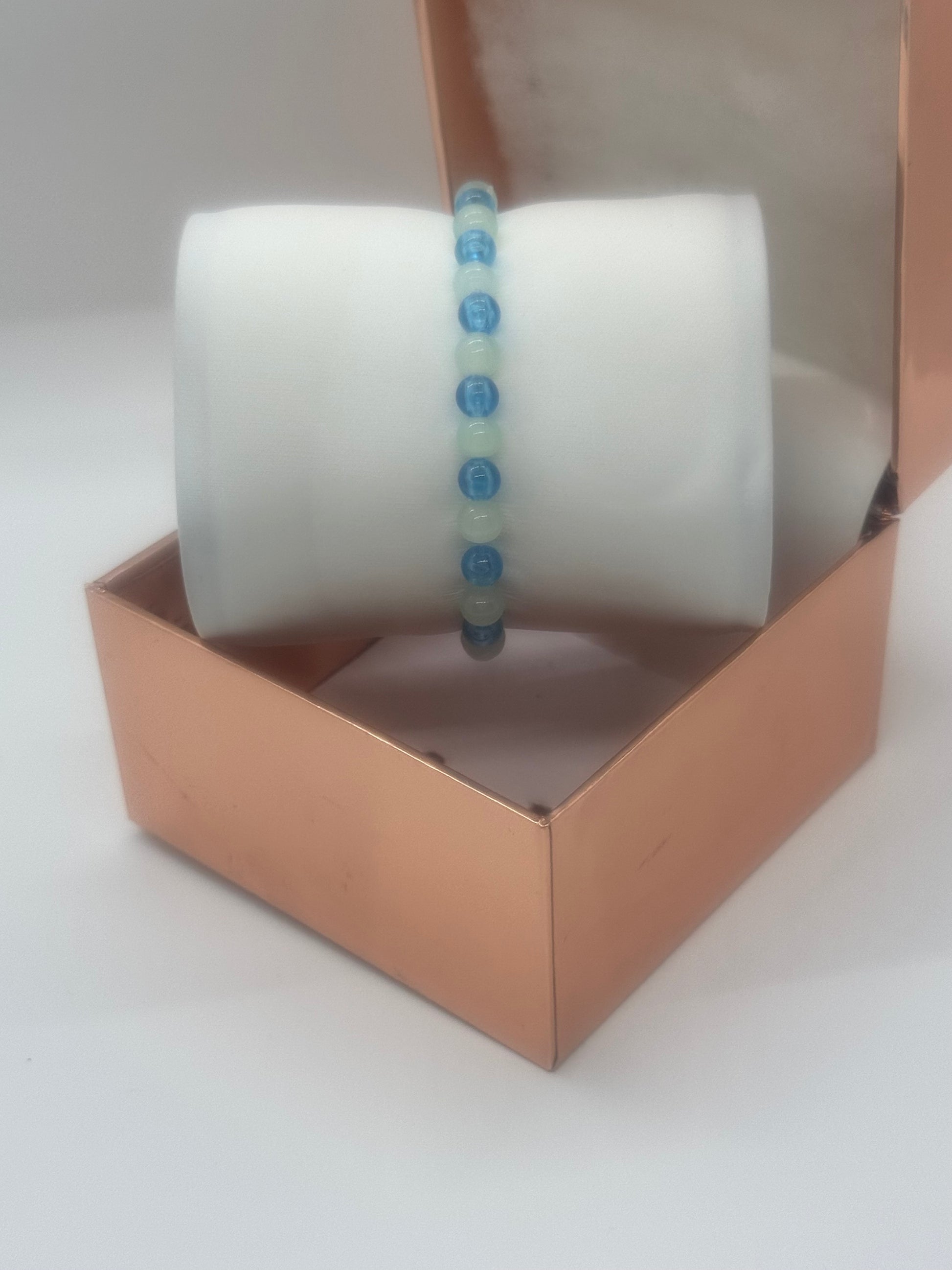 Glow in the Dark Acrylic & Glass Bracelet #82