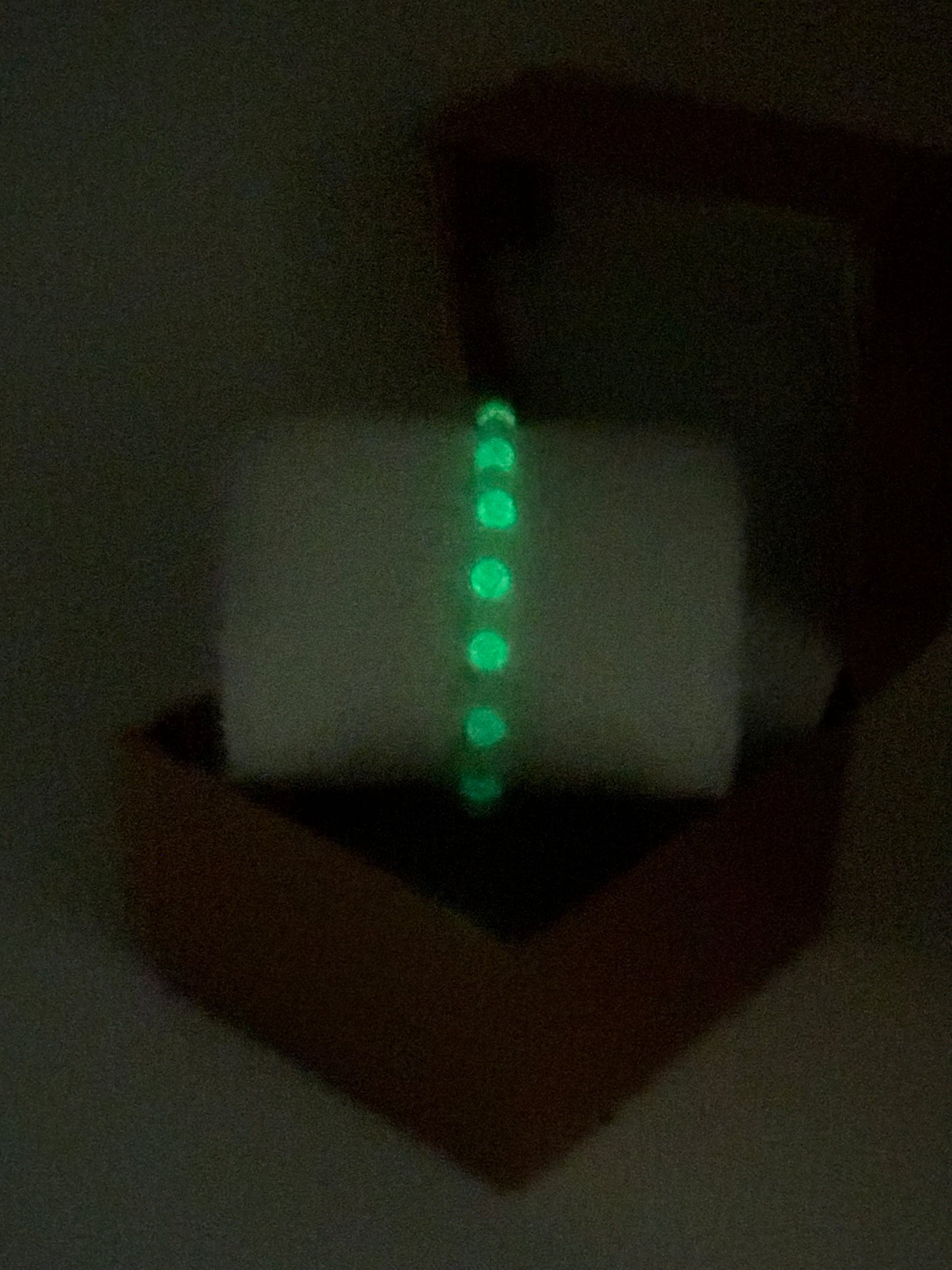 Glow in the Dark Acrylic & Glass Bracelet #82