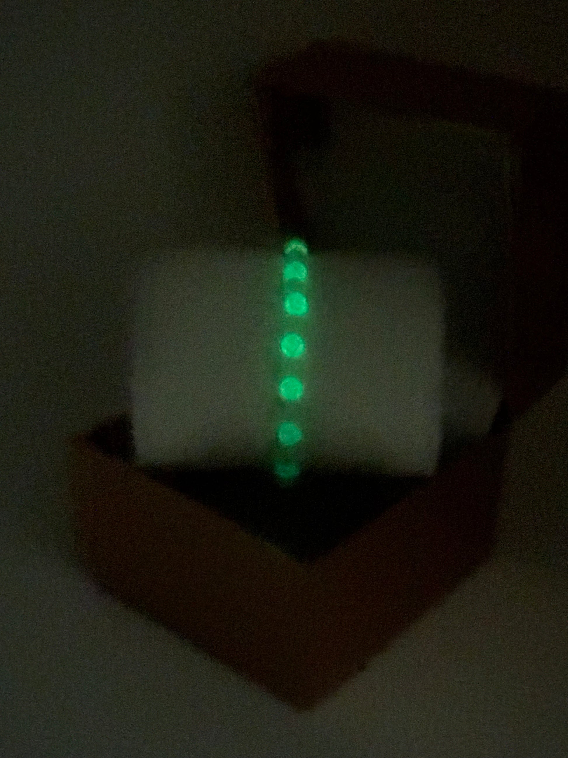 Glow in the Dark Acrylic & Glass Bracelet #82