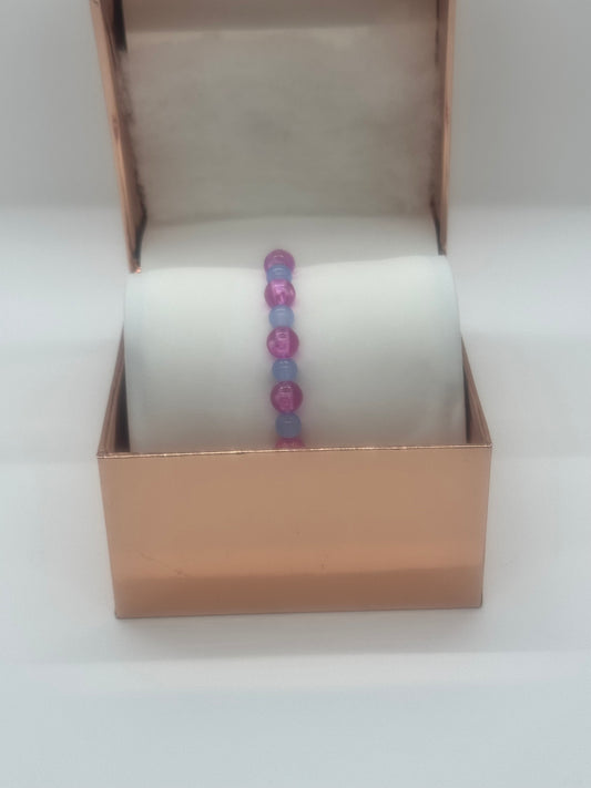 Glow in the Dark Acrylic & Glass Bracelet #84