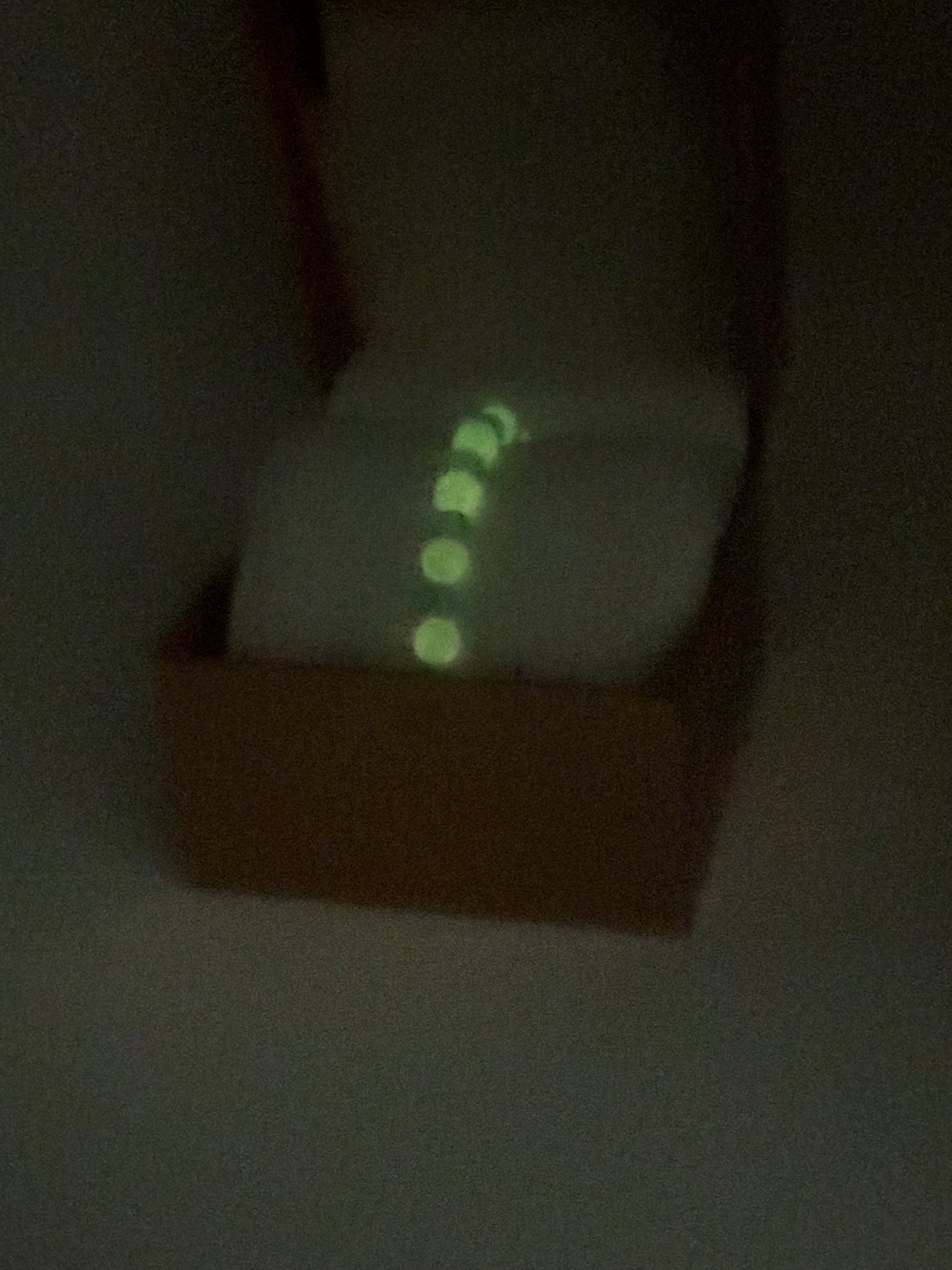 Glow in the Dark Acrylic & Glass Bracelet #84