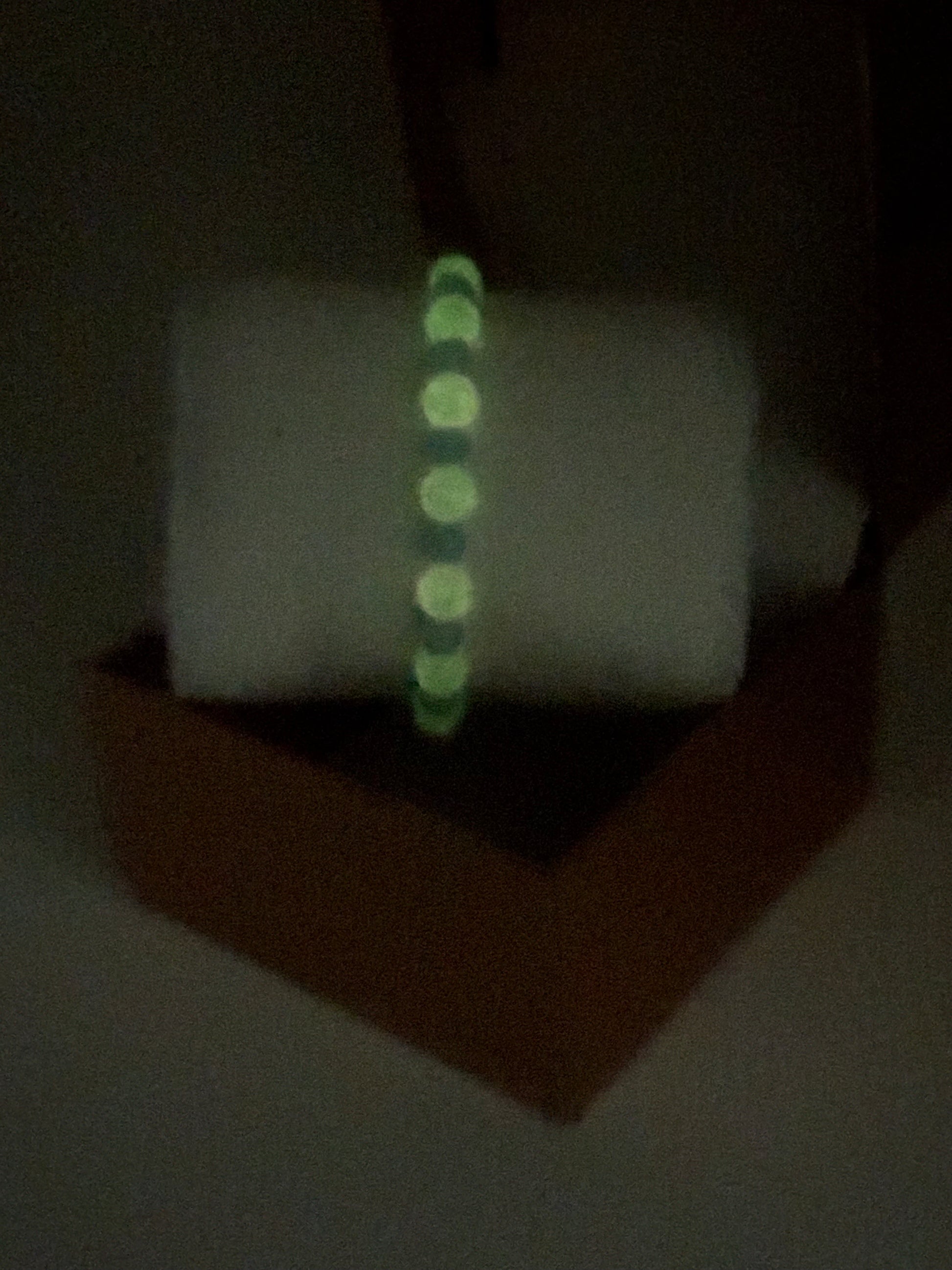 Glow in the Dark Acrylic & Glass Bracelet #84