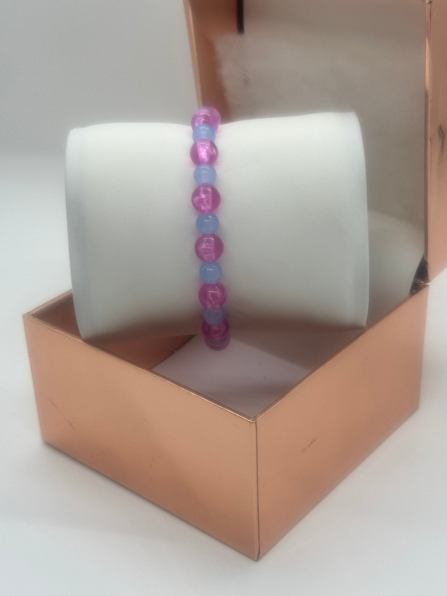 Glow in the Dark Acrylic & Glass Bracelet #84