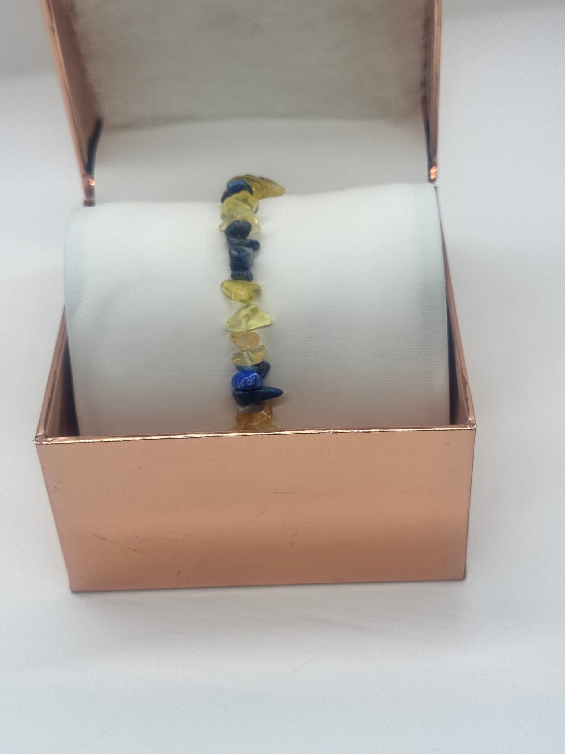 Crystal Bracelet #27 – Lapis Lazuli & Citrine for Positivity