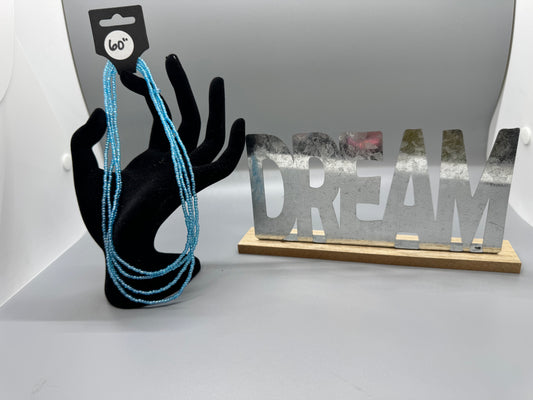 Handmade 60" Baby Blue Waist Beads