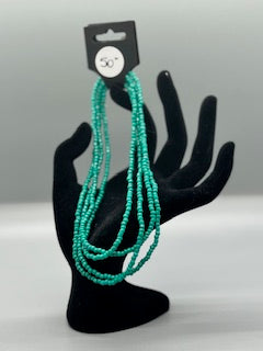 Turquoise Waist Beads – 50" Handmade Stretchy Jewelry